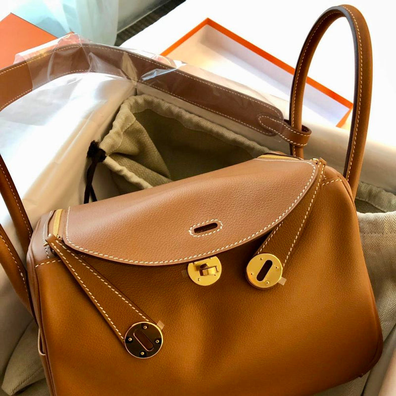 Hermès Lindy 26 Gold Evercolor Gold Hardware GHW
