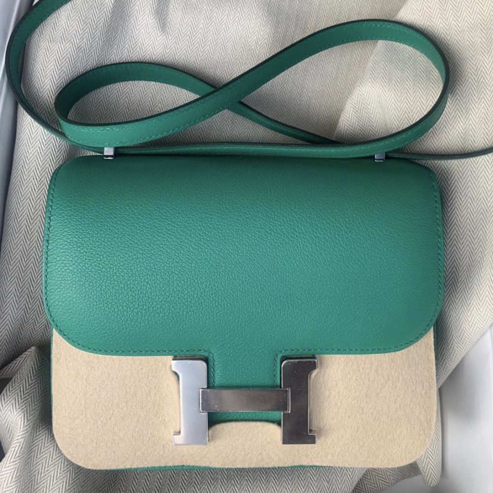 Hermès Constance 18 Vert Vertigo Evercolor Palladium Hardware PHW