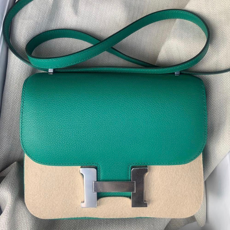 Hermès Constance 18 Vert Vertigo Evercolor Palladium Hardware PHW
