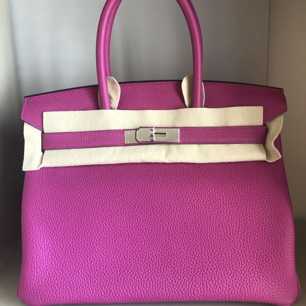 Hermès Birkin 30 Rose Pourpre Togo Palladium Hardware PHW