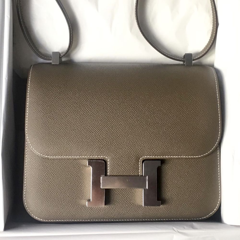 Hermès Constance 24 Etoupe Epsom Palladium Hardware PHW