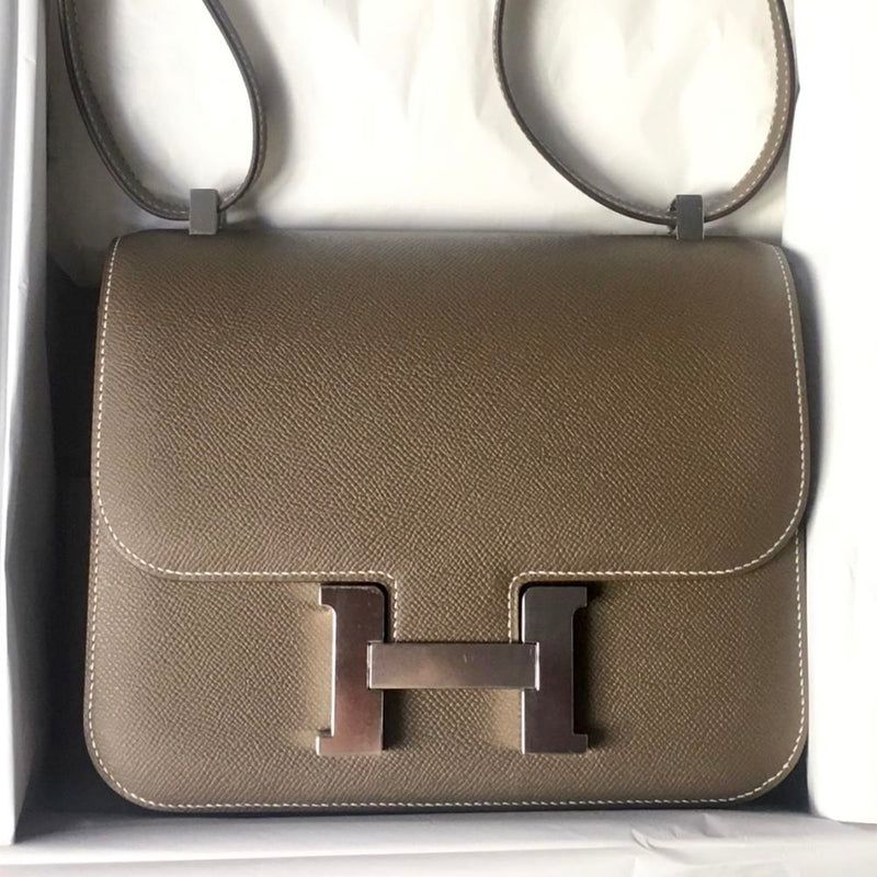Hermès Constance 24 Etoupe Epsom Palladium Hardware PHW