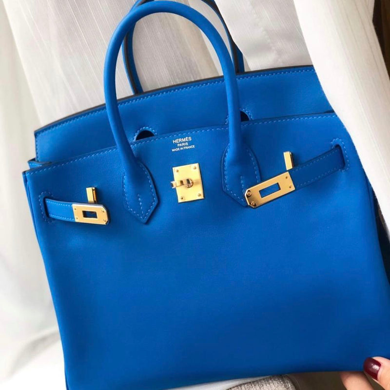 Hermès Birkin 25 Bleu Hydra Swift Gold Hardware GHW