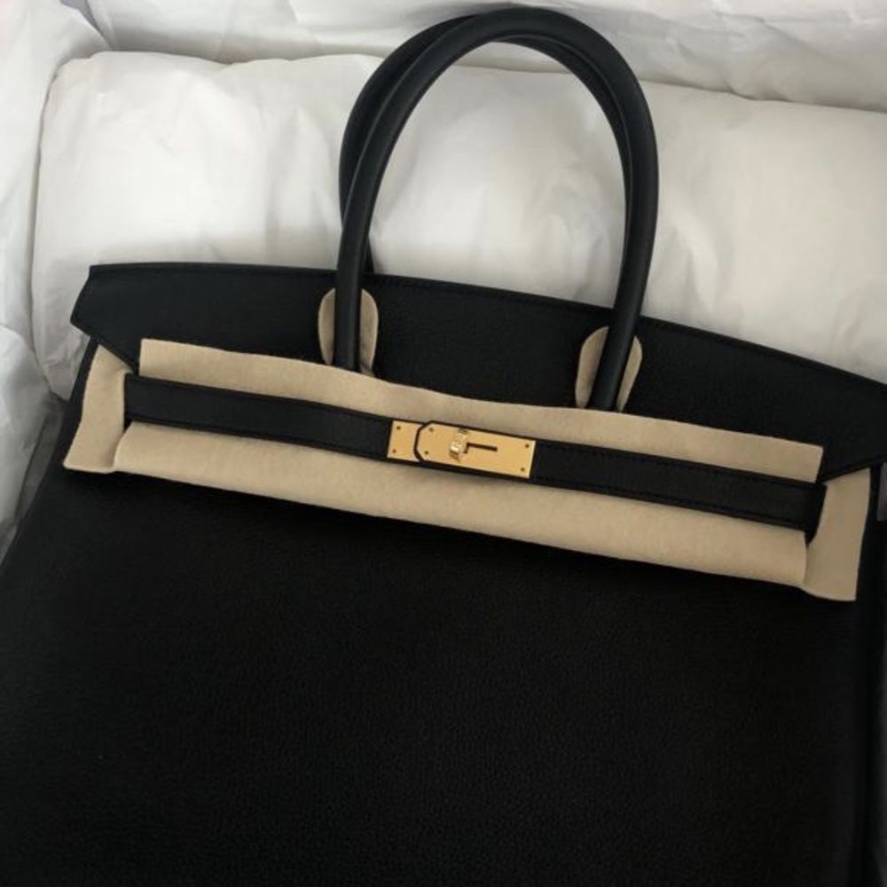 Hermès Birkin 35 Noir (Black) Togo Gold Hardware GHW