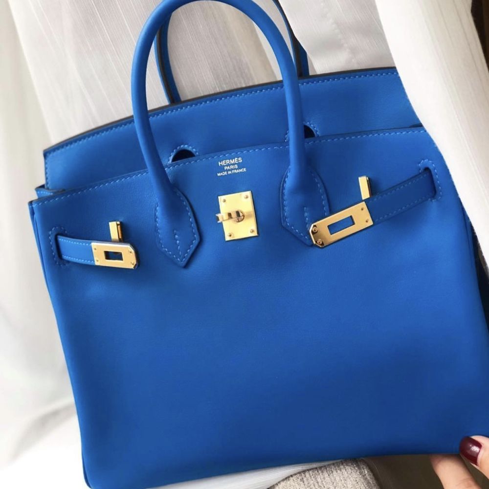 Hermès Birkin 25 Bleu Hydra Swift Gold Hardware GHW