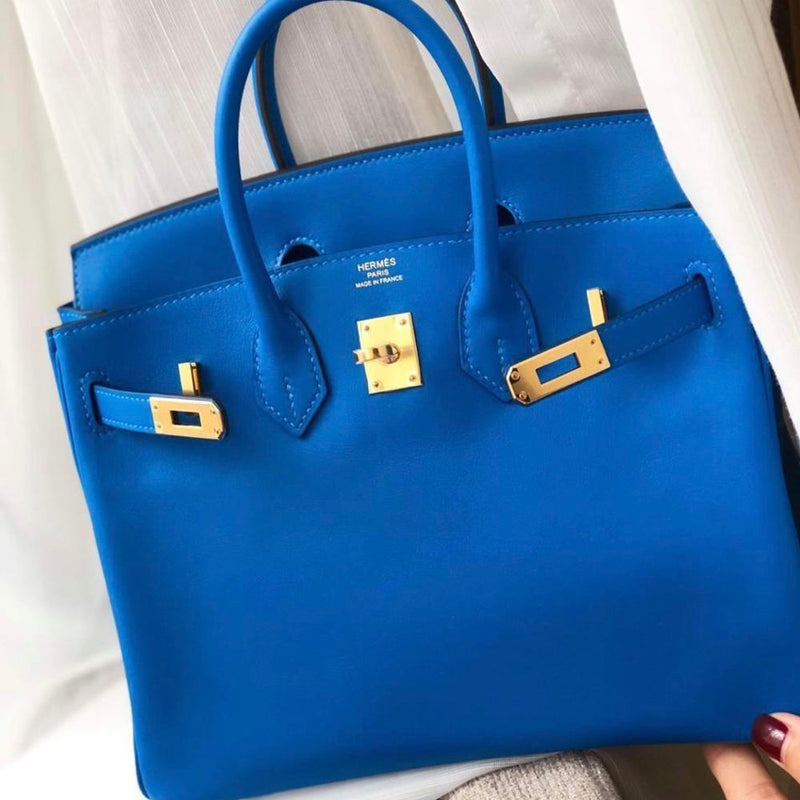 Hermès Birkin 25 Bleu Hydra Swift Gold Hardware GHW