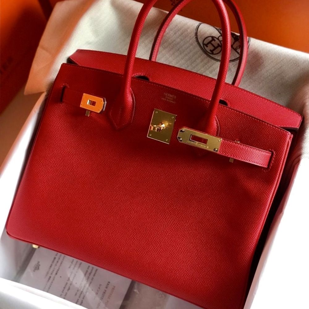 Hermès Birkin 30 Rouge Casaque Epsom Gold Hardware GHW