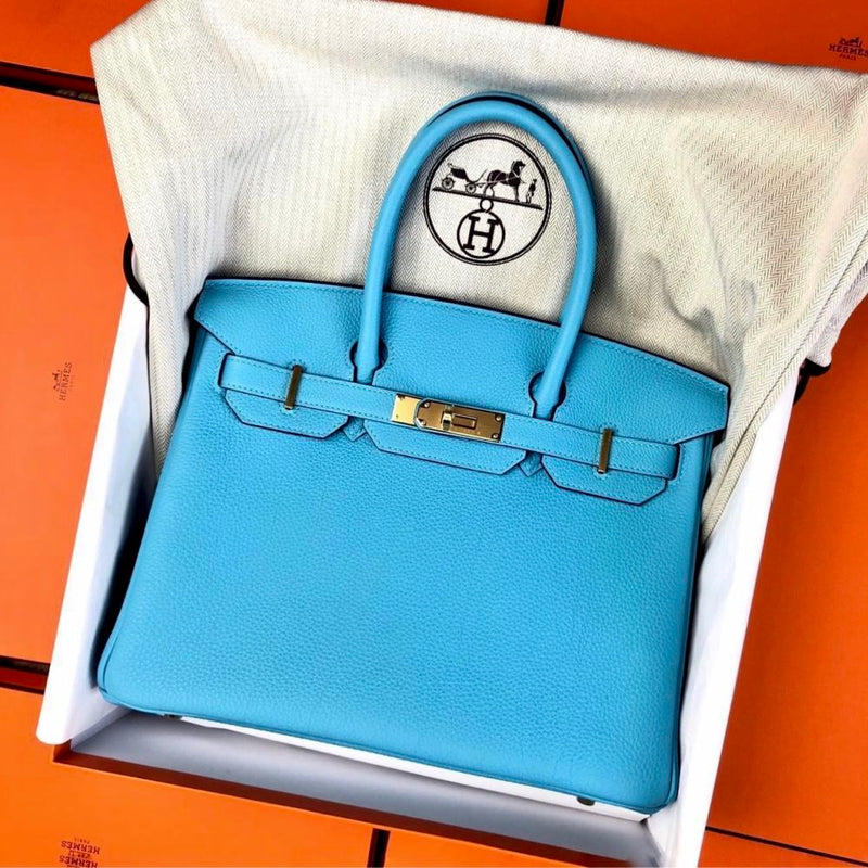 Hermès Birkin 30 Bleu du Nord Togo Gold Hardware GHW