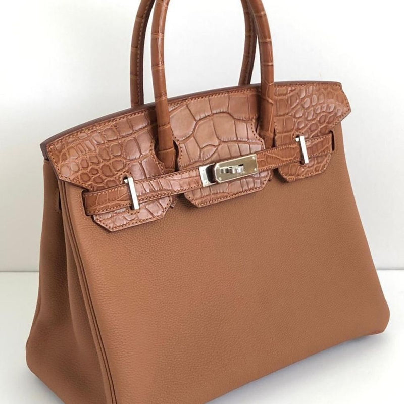 Hermès Birkin Limited Edition 30 Gold Touch Togo Alligator Mississippi Matte Palladium Hardware PHW