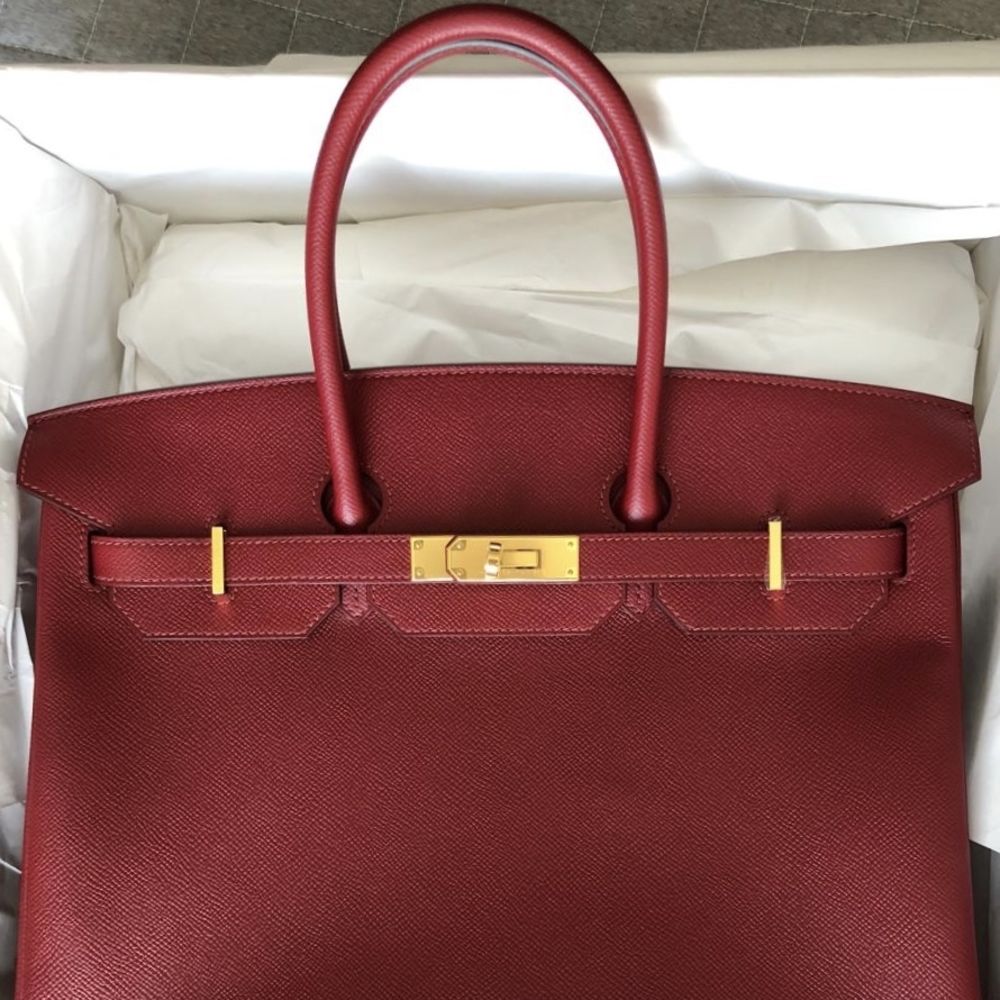 Hermès Rouge Tomate Birkin 35 of Epsom Leather with Gold Hardware, Handbags & Accessories Online, Ecommerce Retail