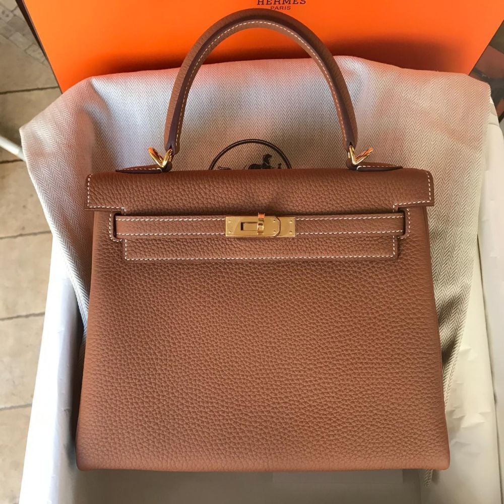 Hermès Kelly 28 Gold Togo Gold Hardware GHW — The French Hunter