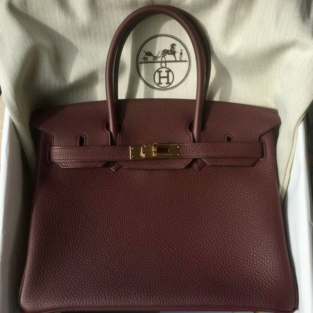 Hermes Bordeaux/Rouge H Togo and Sombrero Gold Hardware 24/24 29