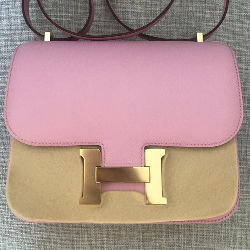 Hermès Constance 18 Mauve Sylvestre Epsom Rose Gold Hardware RGHW