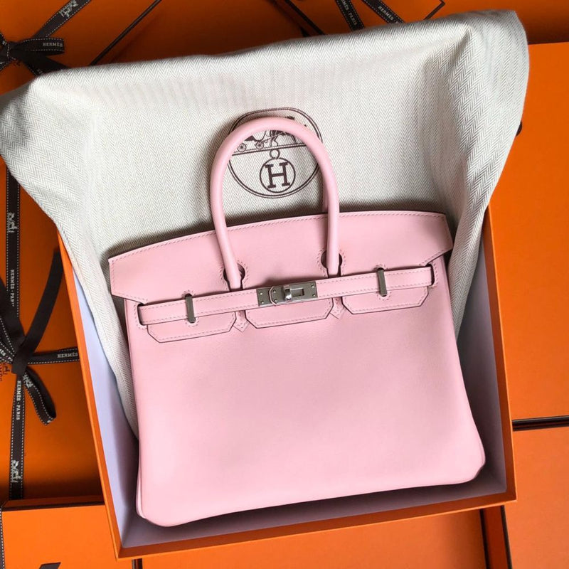 Hermès Birkin 25 Rose Sakura Swift Palladium Hardware PHW