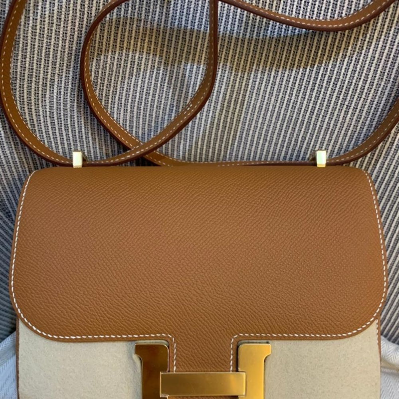 Hermès Constance 18 Gold Epsom Gold Hardware GHW