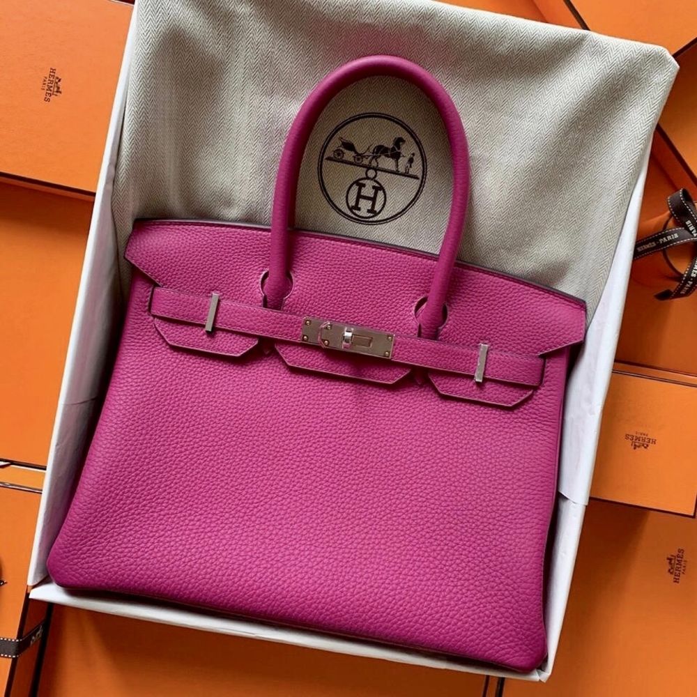 Hermès Birkin 30 Rose Pourpre Togo Palladium Hardware PHW
