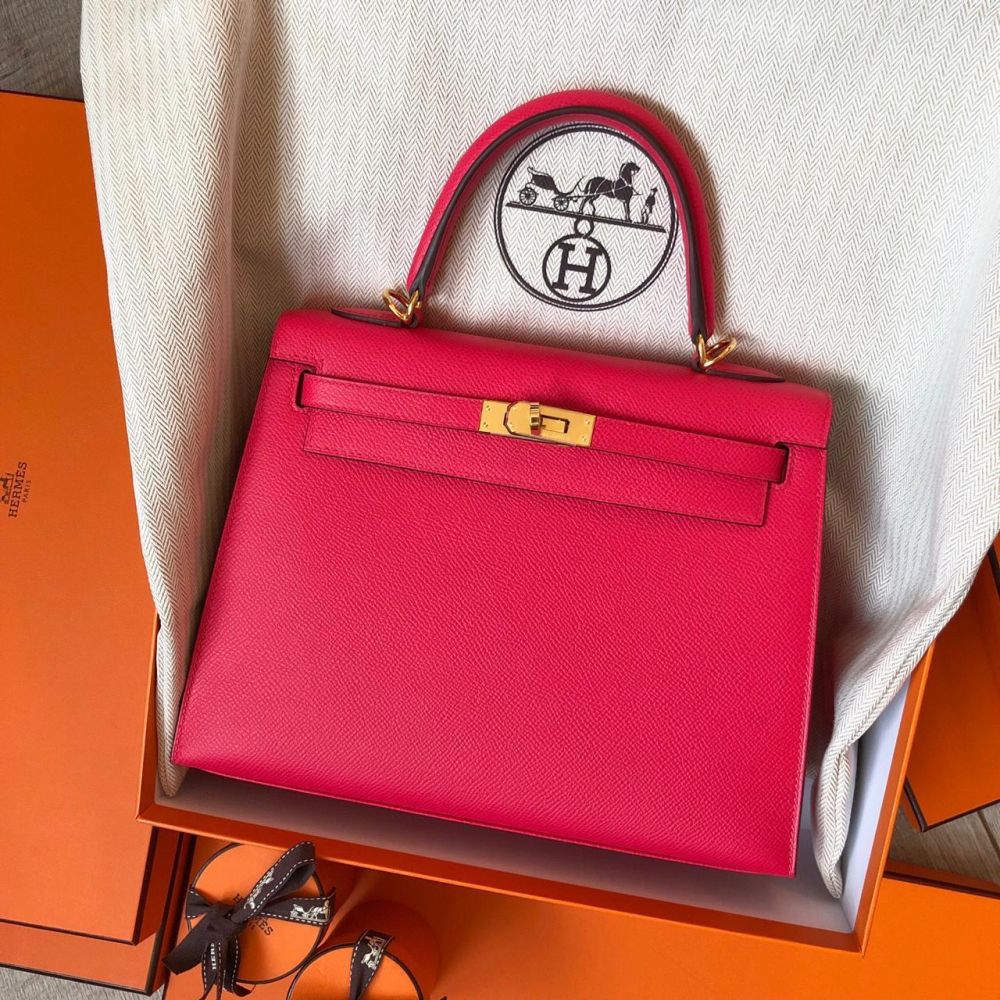 Hermès Kelly 25 Rose Extreme Sellier Epsom Gold Hardware GHW — The French  Hunter