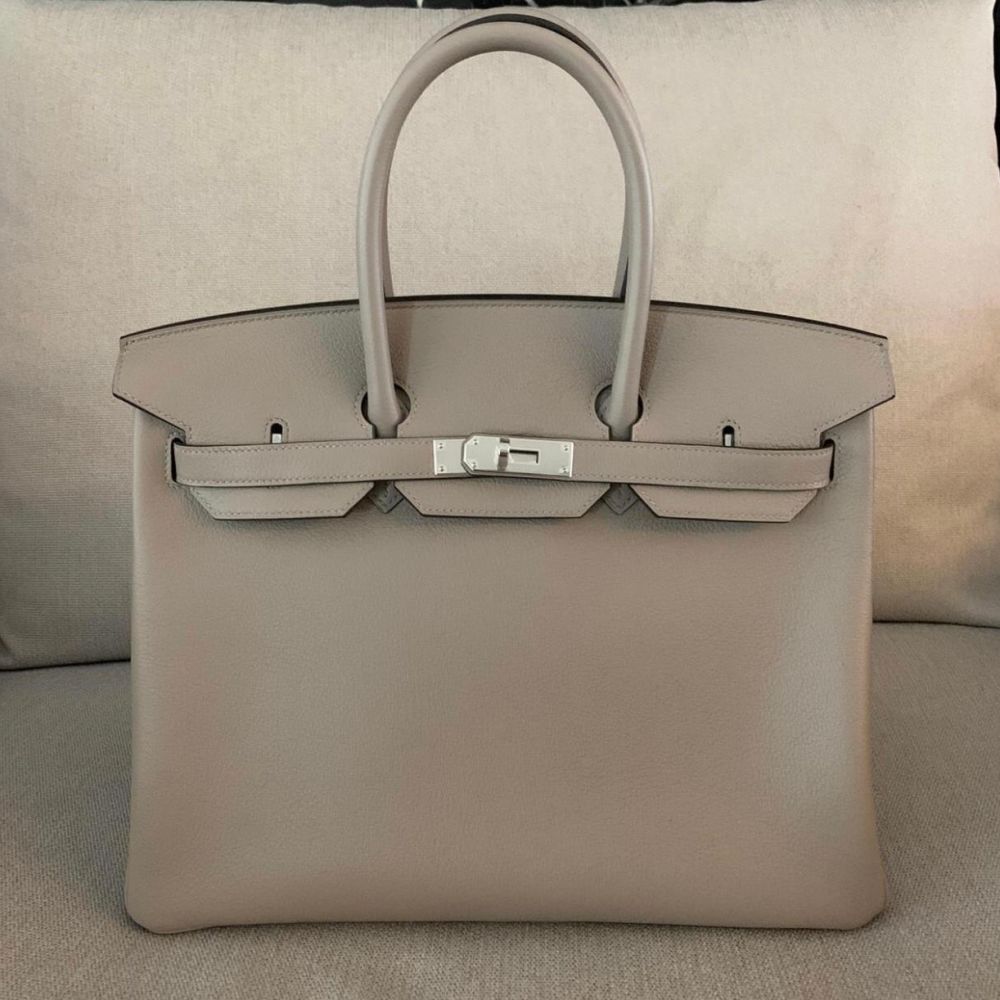 Hermès Birkin 35 Gris Asphalte Taurillon Novillo Palladium
