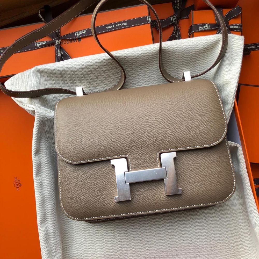 Hermès Constance 24 Etoupe Epsom Palladium Hardware PHW