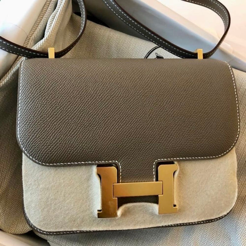 Hermès Constance 18 Etoupe Epsom Gold Hardware GHW