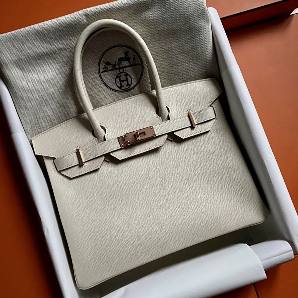 Hermès Birkin 30 Craie Epsom Rose Gold Hardware RGHW