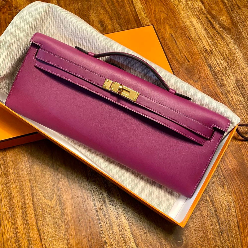 Hermès Kelly Cut Anemone Swift Gold Hardware GHW