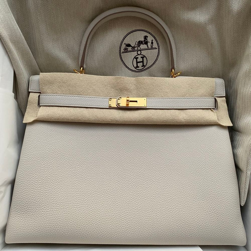 Hermès Kelly 35 Beton Togo Gold Hardware GHW