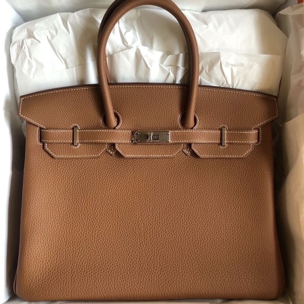 Hermès Birkin 35 Gold Togo Palladium Hardware PHW