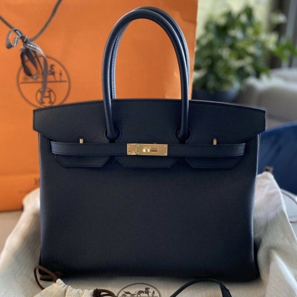 Hermès Birkin 35 Noir (Black) Epsom Gold Hardware GHW