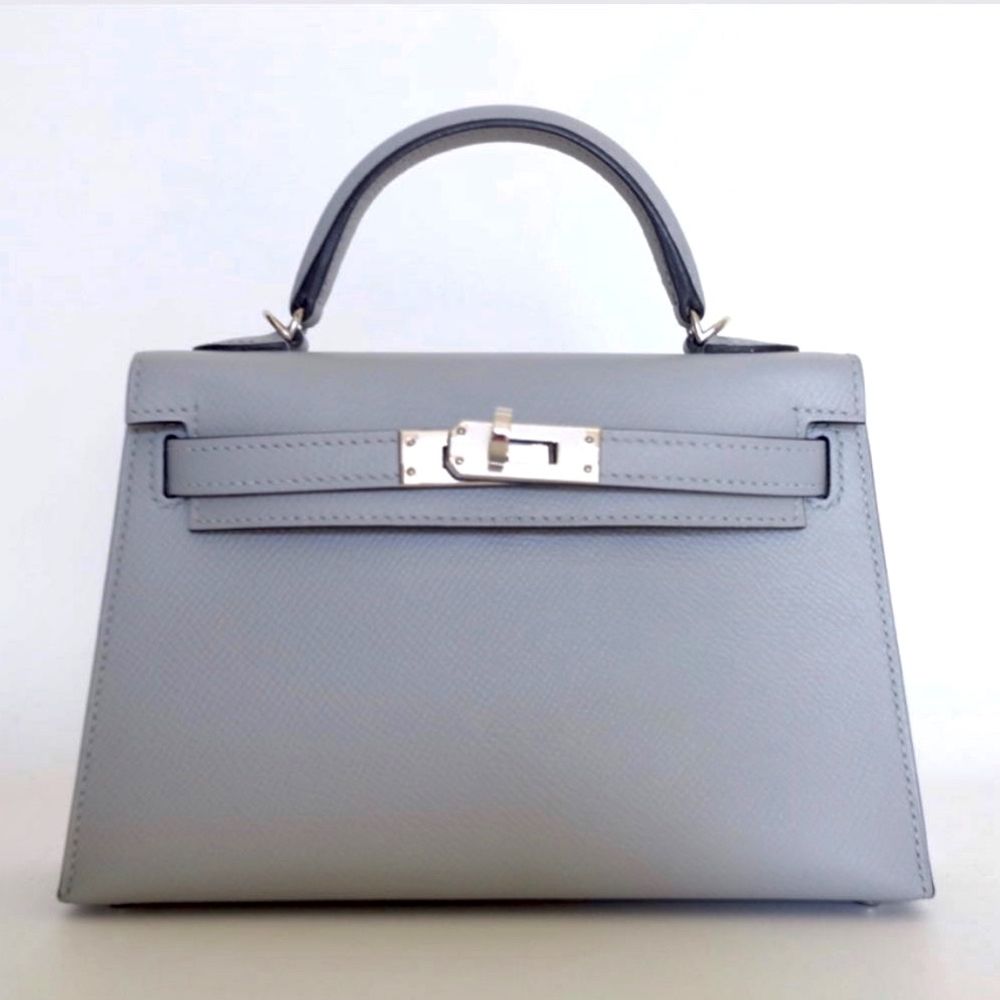 Hermès Kelly 20 Gris Agate Sellier Epsom Palladium Hardware PHW