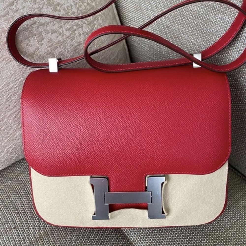 Hermès Constance HSS 24 Rouge Casaque/Rouge H Epsom Palladium Hardware PHW
