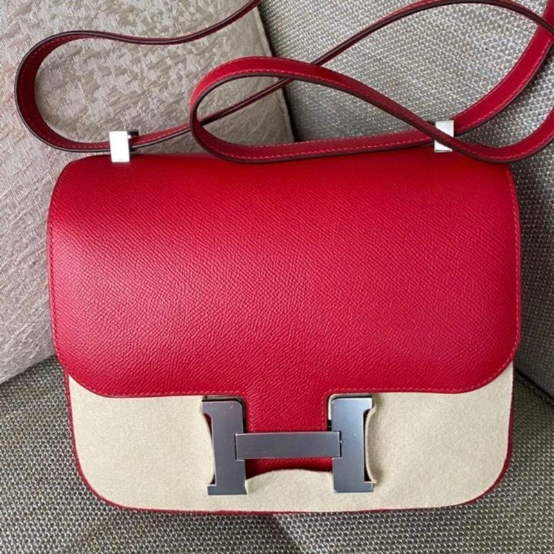 Hermès Constance HSS 24 Rouge Casaque/Rouge H Epsom Palladium Hardware PHW