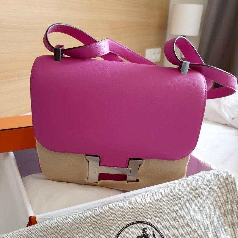 Hermès Constance 24 Magnolia Evercolor Palladium Hardware PHW