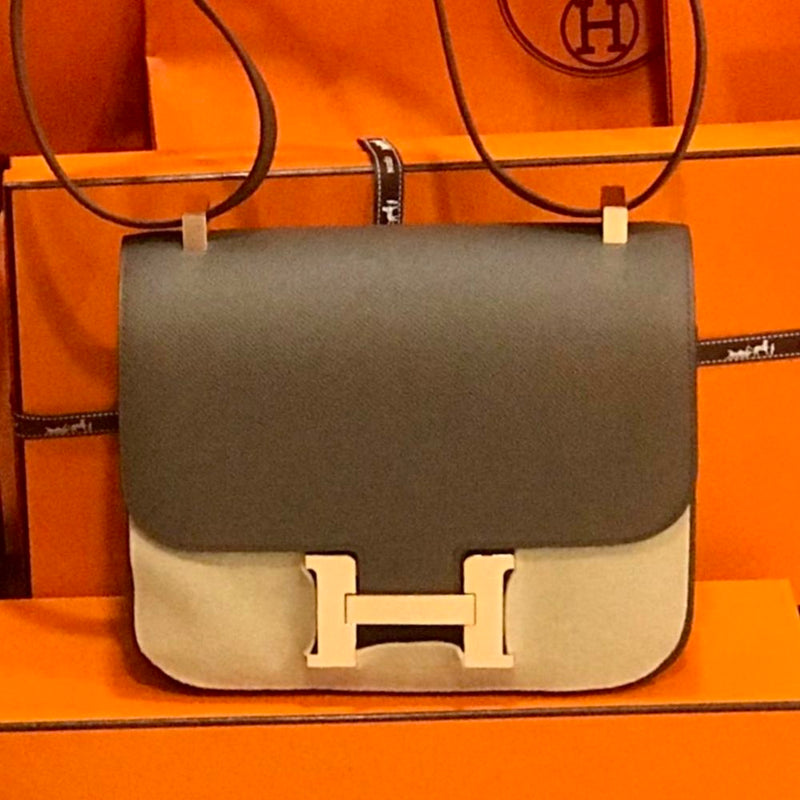 Hermès Constance 24 Gris Etain Epsom Rose Gold Hardware RGHW