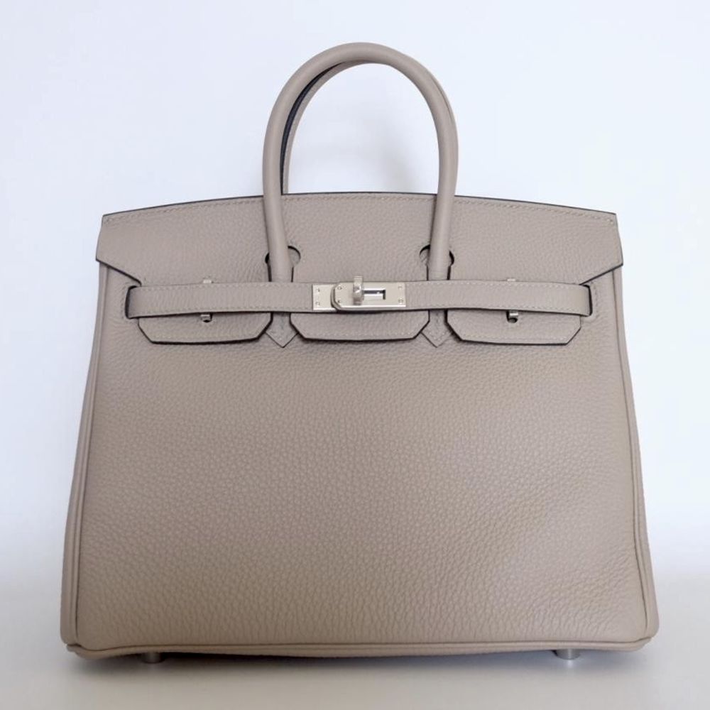 Hermès Birkin 25 Gris Tourterelle Togo Palladium Hardware PHW