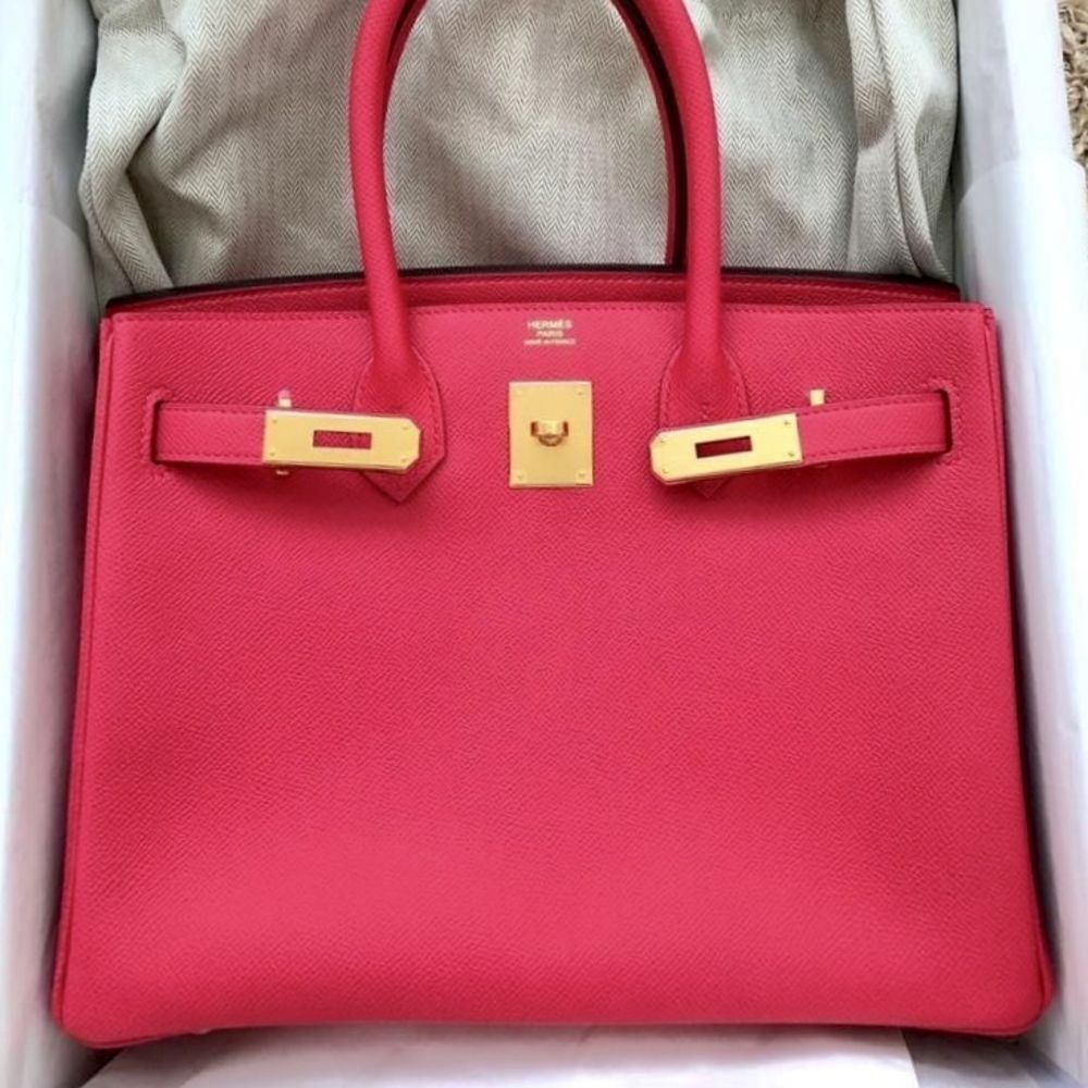 Hermès Birkin 30 Rose Extreme Epsom Gold Hardware GHW