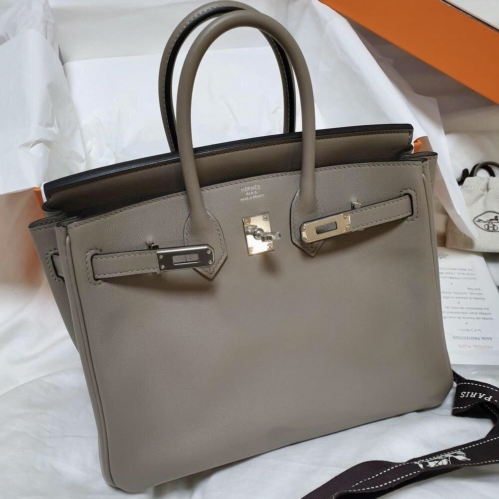 Hermès Birkin 25 Gris Asphalte Swift Palladium Hardware PHW