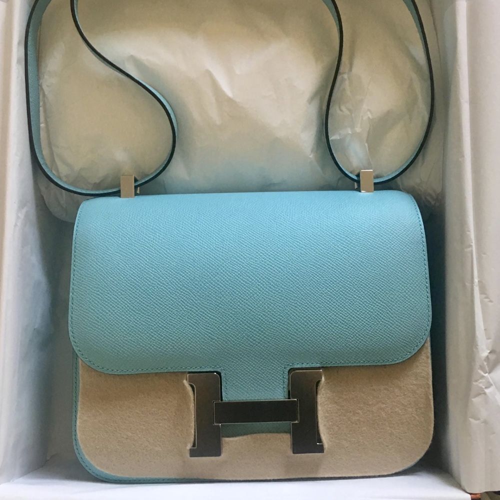 Hermès Constance 24 Bleu Atoll Epsom Palladium Hardware PHW