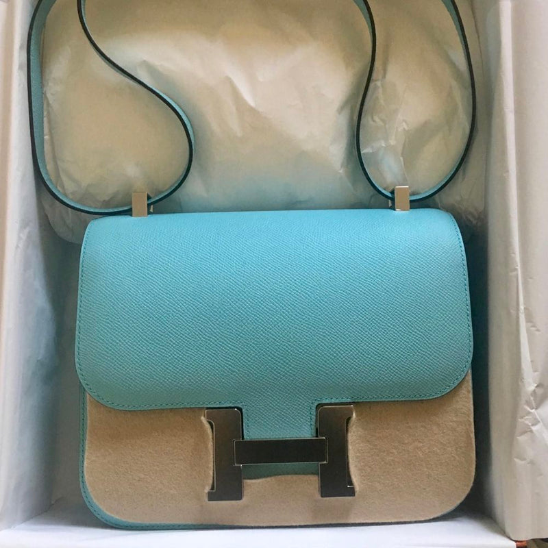 Hermès Constance 24 Bleu Atoll Epsom Palladium Hardware PHW