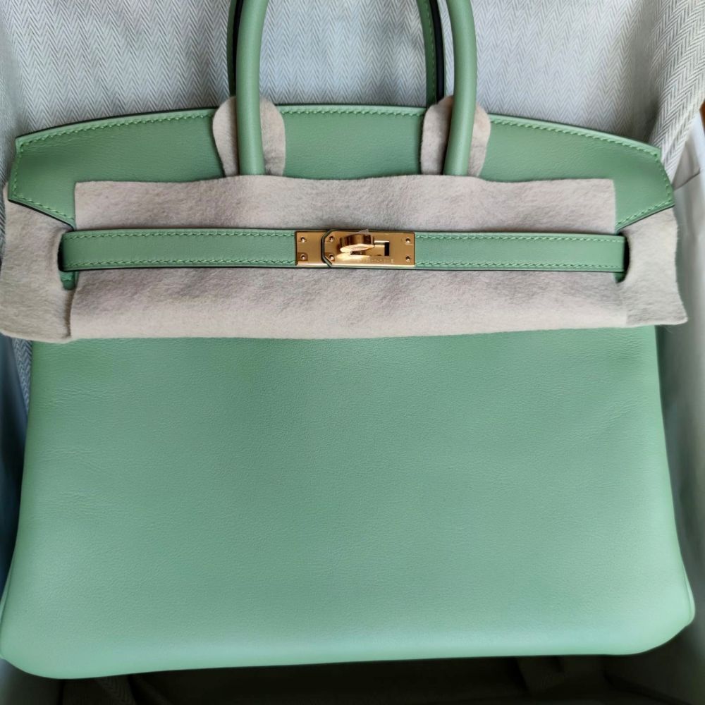 Hermès Birkin 25 Vert Criquet Swift Gold Hardware GHW