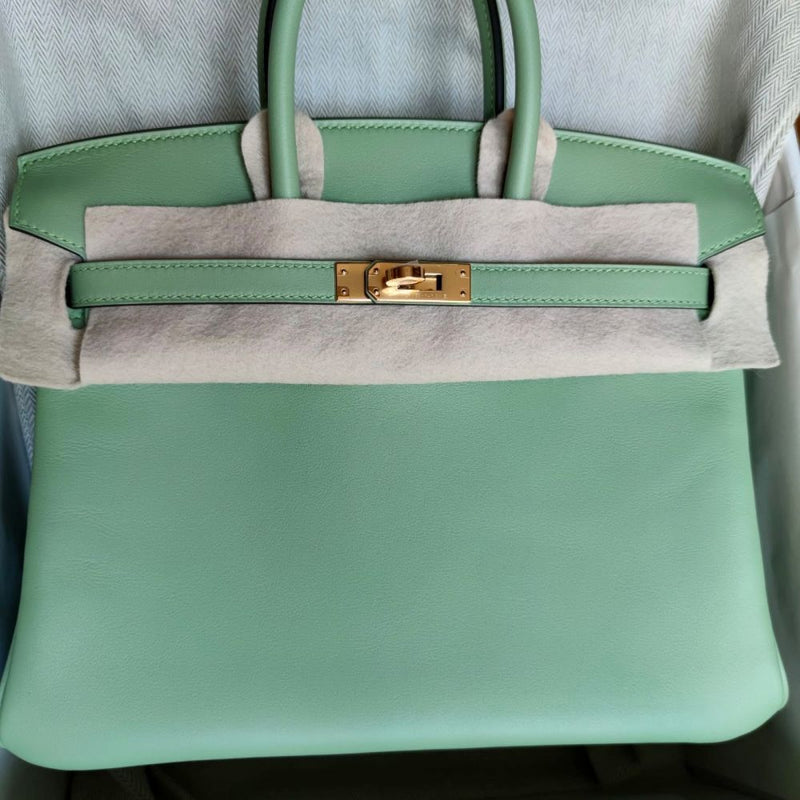 Hermès Birkin 25 Vert Criquet Swift Gold Hardware GHW