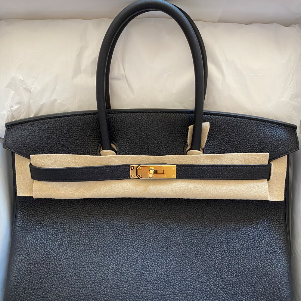 Hermès Birkin 35 Noir (Black) Togo Gold Hardware GHW