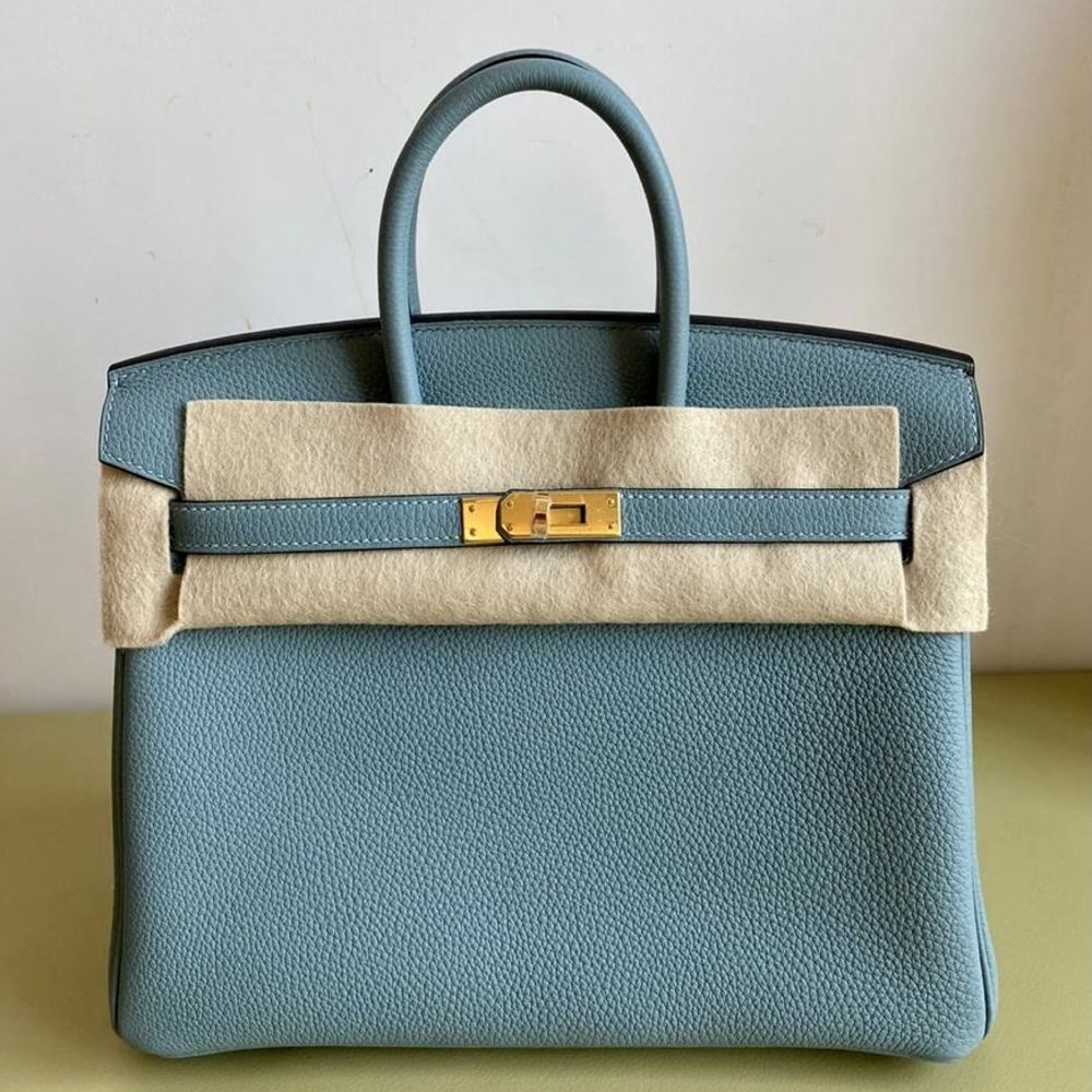 Hermès Birkin 25 Ciel Togo Gold Hardware GHW