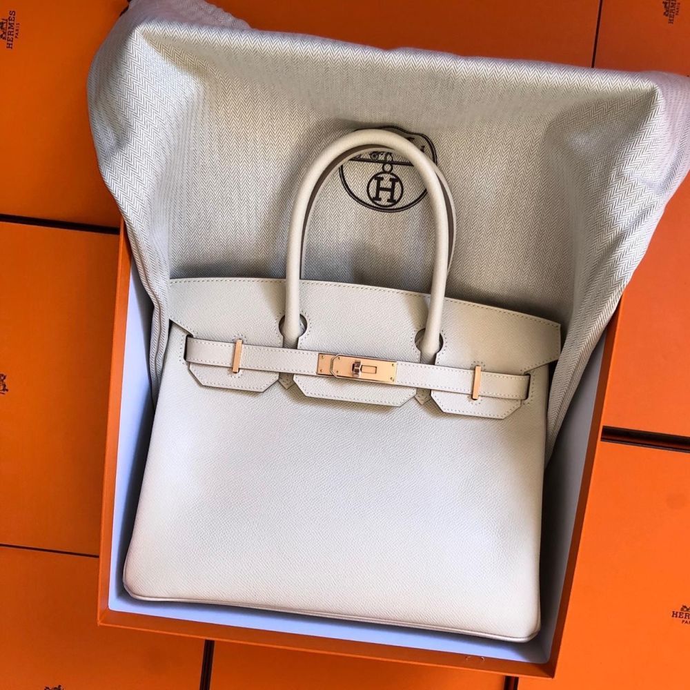 Hermès Birkin 30 Craie Epsom Rose Gold Hardware RGHW