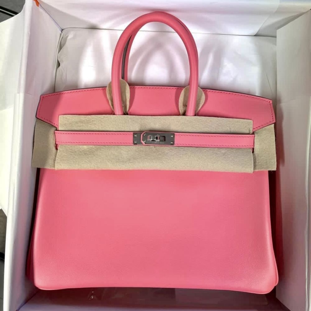 Hermès Birkin 25 Rose d'été Swift Palladium Hardware PHW