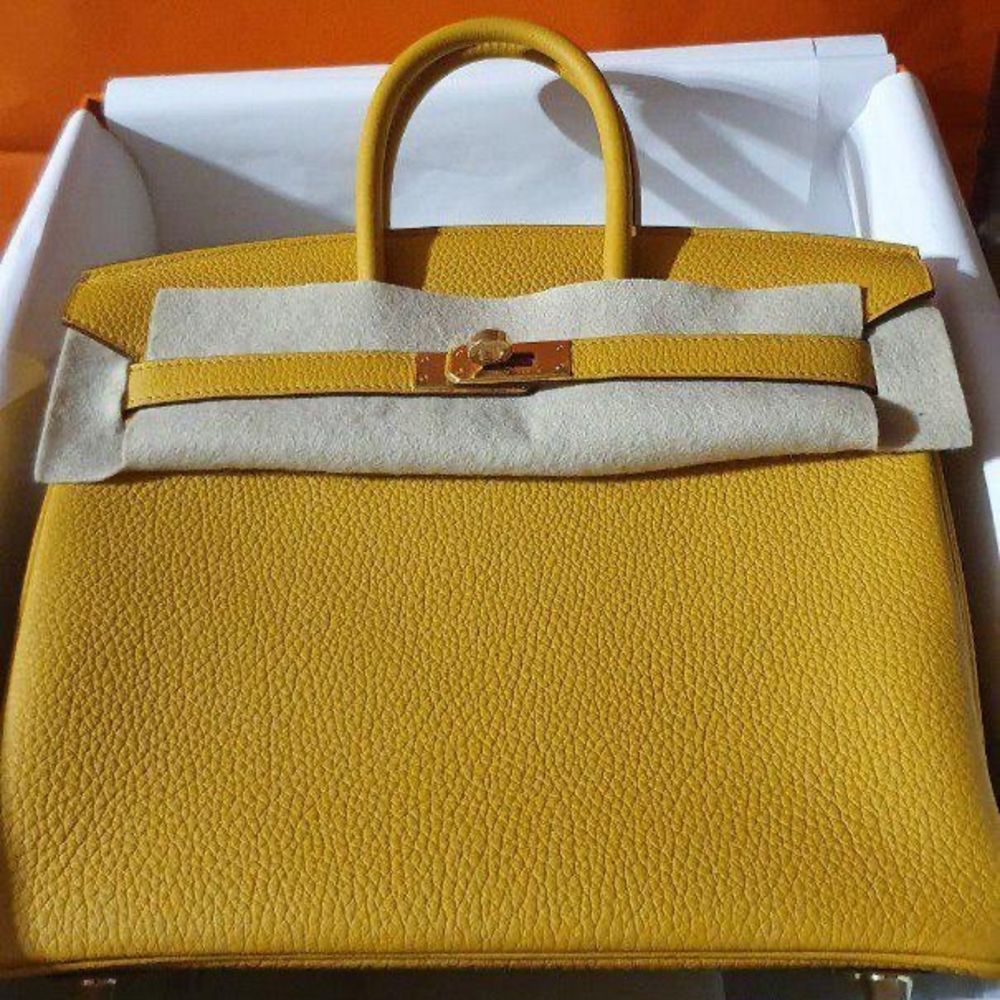Hermès Birkin 25 Jaune Ambre Togo Gold Hardware GHW