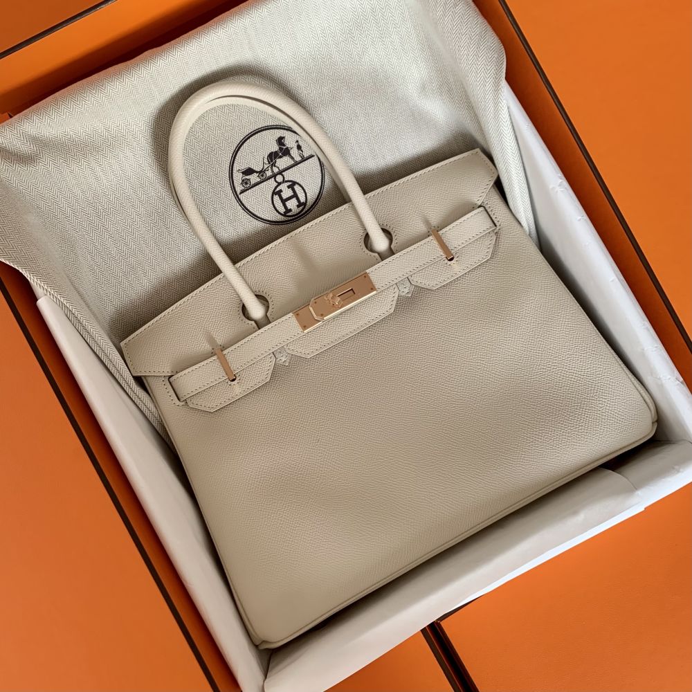 Hermès Birkin 30 Craie Epsom Rose Gold Hardware RGHW