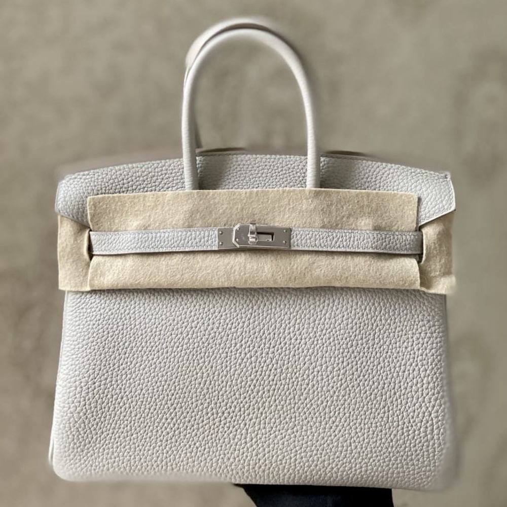 A LIMITED EDITION GRIS PERLE TOGO LEATHER ENDLESS ROAD HAC BIRKIN 50 WITH  PALLADIUM HARDWARE