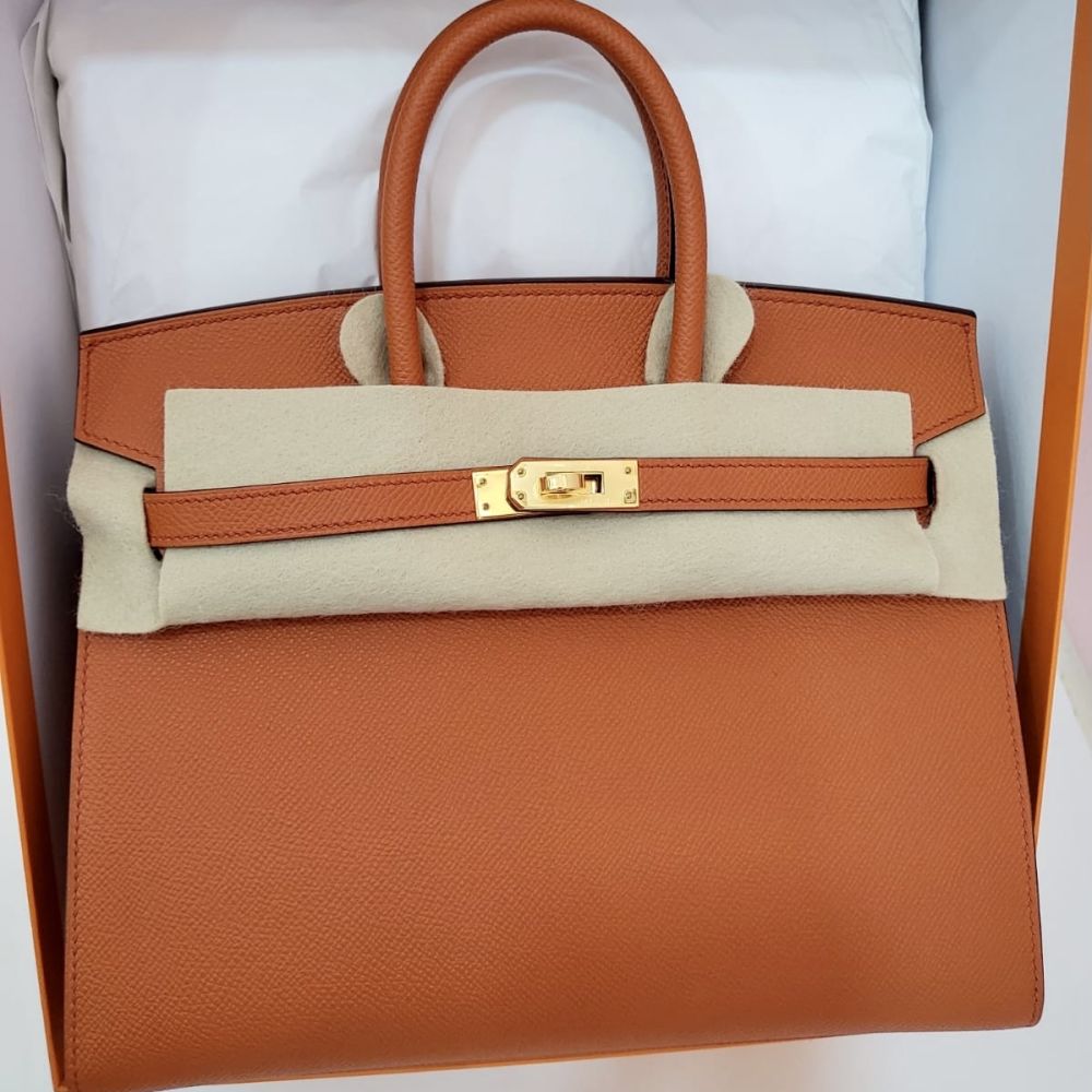Hermès Birkin 25 Terre Battue Sellier Epsom Gold Hardware GHW