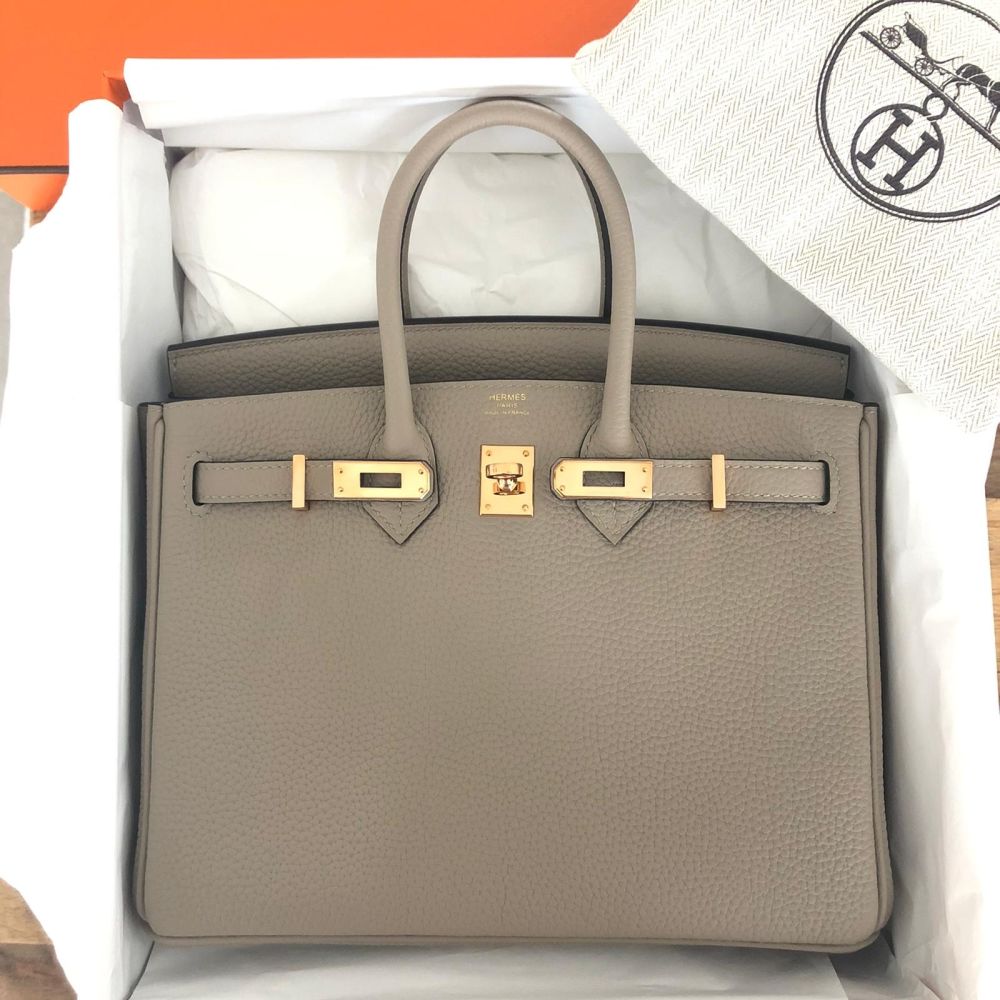 Hermès Birkin 25 Gris Tourterelle Togo Rose Gold Hardware RGHW